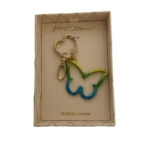 Betsey Johnson Multicolor Butterfly Keychain
